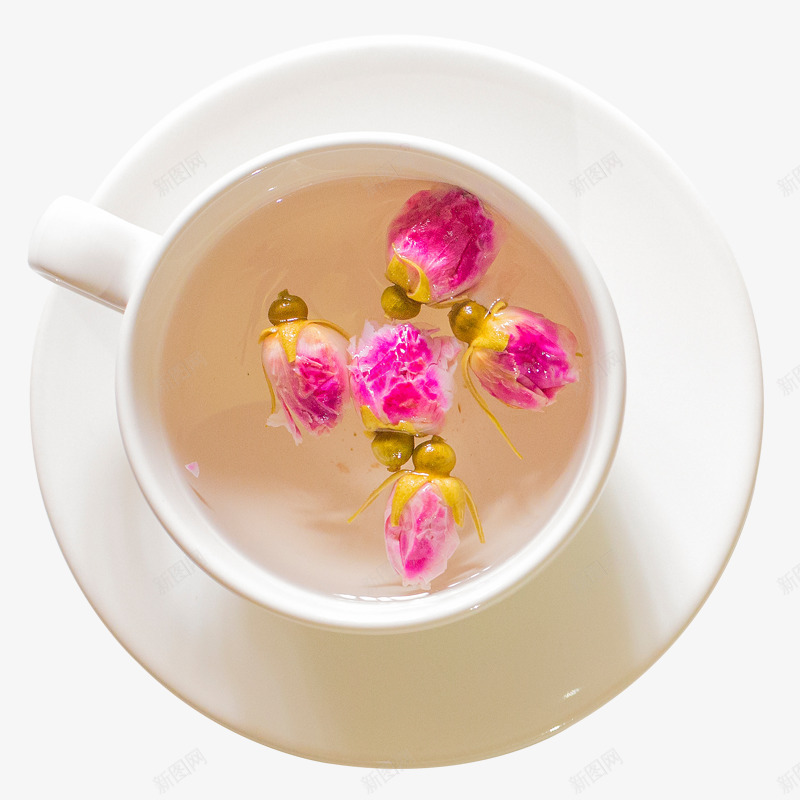 杯子里的花茶png免抠素材_88icon https://88icon.com 杯子 玫瑰花 盘子 花茶