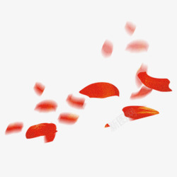跨年盛典素材一些手绘的红色花瓣装饰高清图片