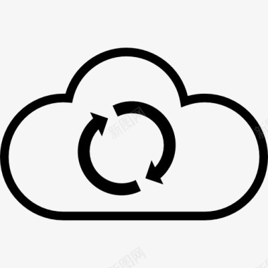 云计算机云刷新图标图标