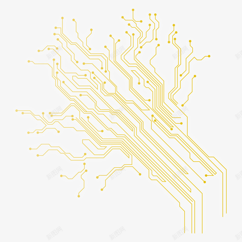 金色电路板电路图png免抠素材_88icon https://88icon.com 接线图 机械 电线图 电路图 电路板贴图 线状 金色 黄色电路板