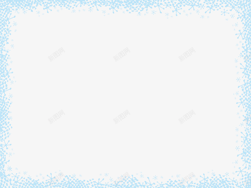 蓝色雪花框架png免抠素材_88icon https://88icon.com 冬天 冬日 绿色框架 边框纹理 雪花 雪花片