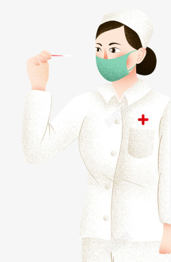 手绘人物插画国际护士节护士插图素材