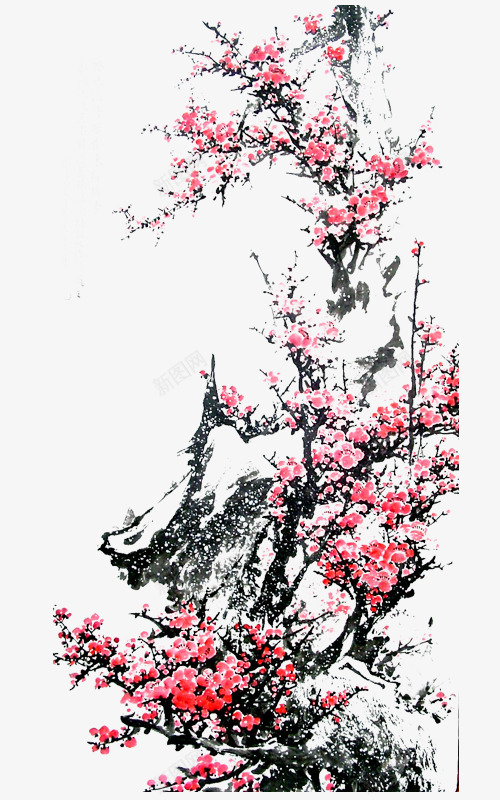 梅花萬杂墨 水墨梅花