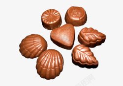 贝壳巧克力巧克力形状高清图片