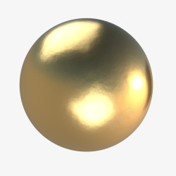 反光球形金色立体几何高清图片