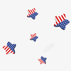 美国国旗样式五星素材