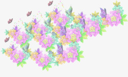 春季粉色蝴蝶花朵装饰素材