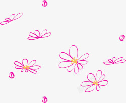 手绘粉色水彩小花装饰纹理素材