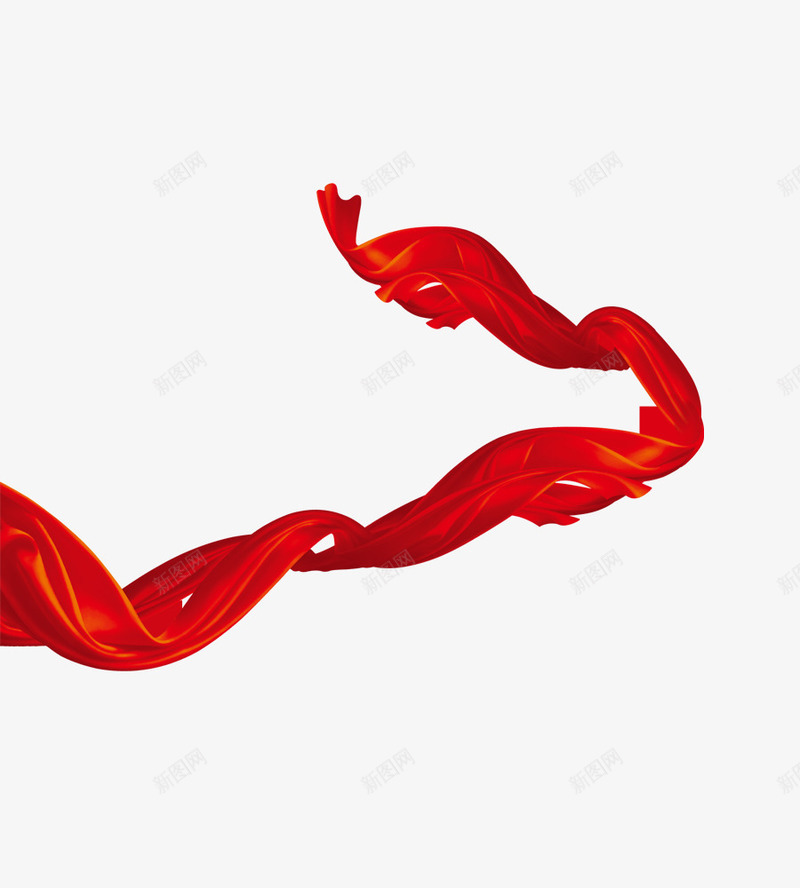 彩条png免抠素材_88icon https://88icon.com 彩带 彩条 红色丝带