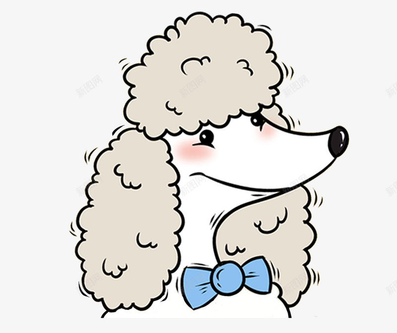 戴领结的宠物狗手绘图png免抠素材_88icon https://88icon.com 动物 可爱的 宠物店 宠物狗 宠物美容 领结