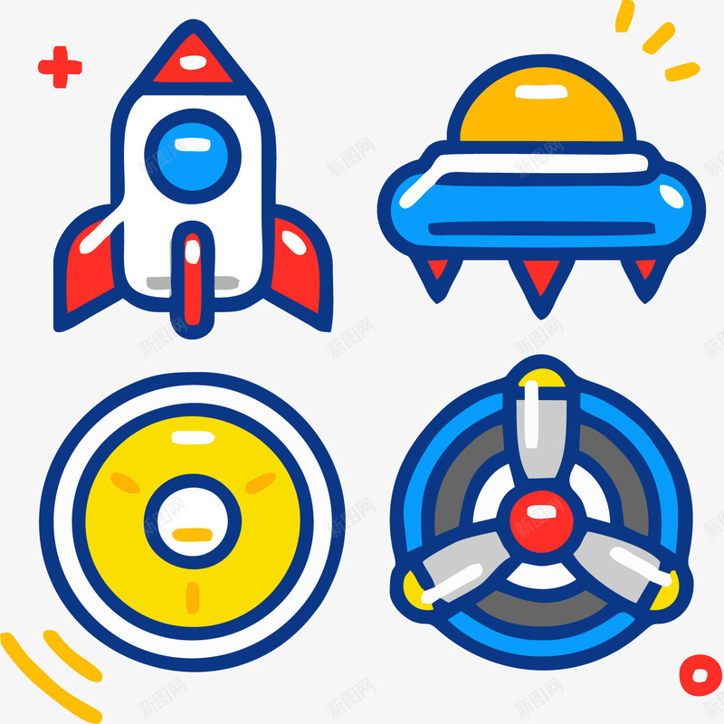 火箭飞碟轮胎矢量图eps免抠素材_88icon https://88icon.com 上升 火箭 矢量素材 轮胎png 飞碟 矢量图