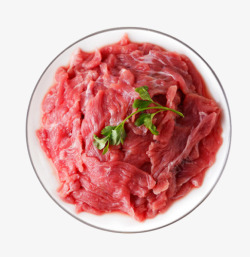 铜锅涮肉新鲜牛肉片高清图片
