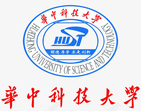 科技蓝色背景华中科技大学logo图标图标