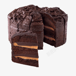 巧克力慕斯蛋糕抠图素材