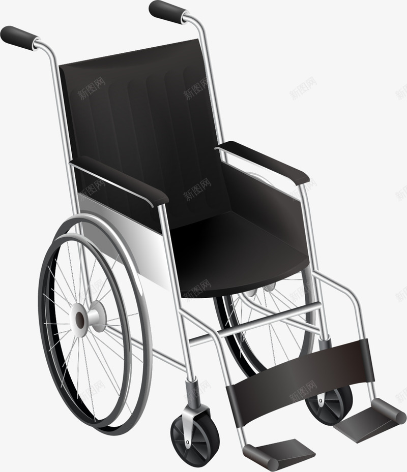 全国助残日黑色轮椅png免抠素材_88icon https://88icon.com 全国助残日 卡通轮椅 复健 质感 高端轮椅 黑色轮椅