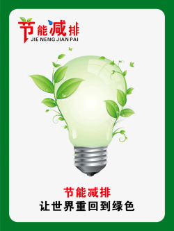 绿色环保标语节约用电高清图片