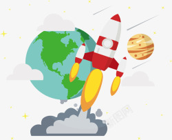 火箭发射升天素材