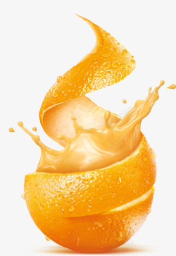 橙子牛奶素材
