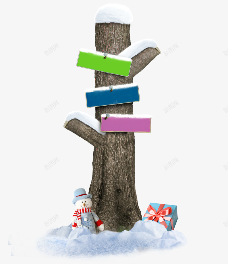 滑雪车的小女孩psd免抠素材_88icon https://88icon.com 冬天 冬季 冬季素材 挂牌 树干 白色背景素材 礼物 雪人 雪花