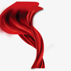 红丝绸红色彩带丝绸高清图片