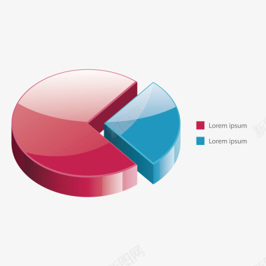 饼图的数据彩色饼状图图标图标