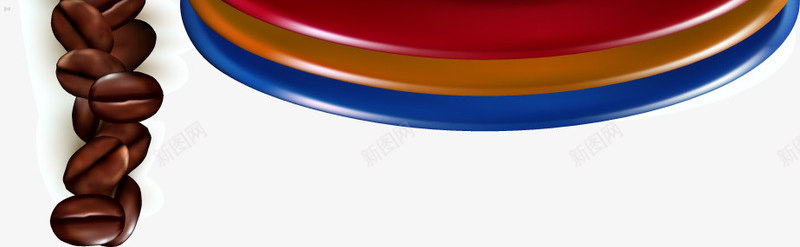 彩色层叠杯子和咖啡豆png免抠素材_88icon https://88icon.com 咖啡店 宣传 宣传海报 装饰 设计