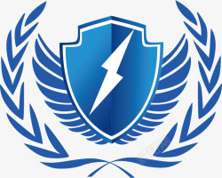 蓝色闪电logo图标高清图片