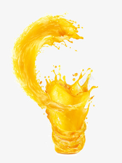 橙汁水杯旋转的水杯状橙汁高清图片