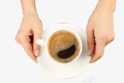 创意用手端着的咖啡杯素材