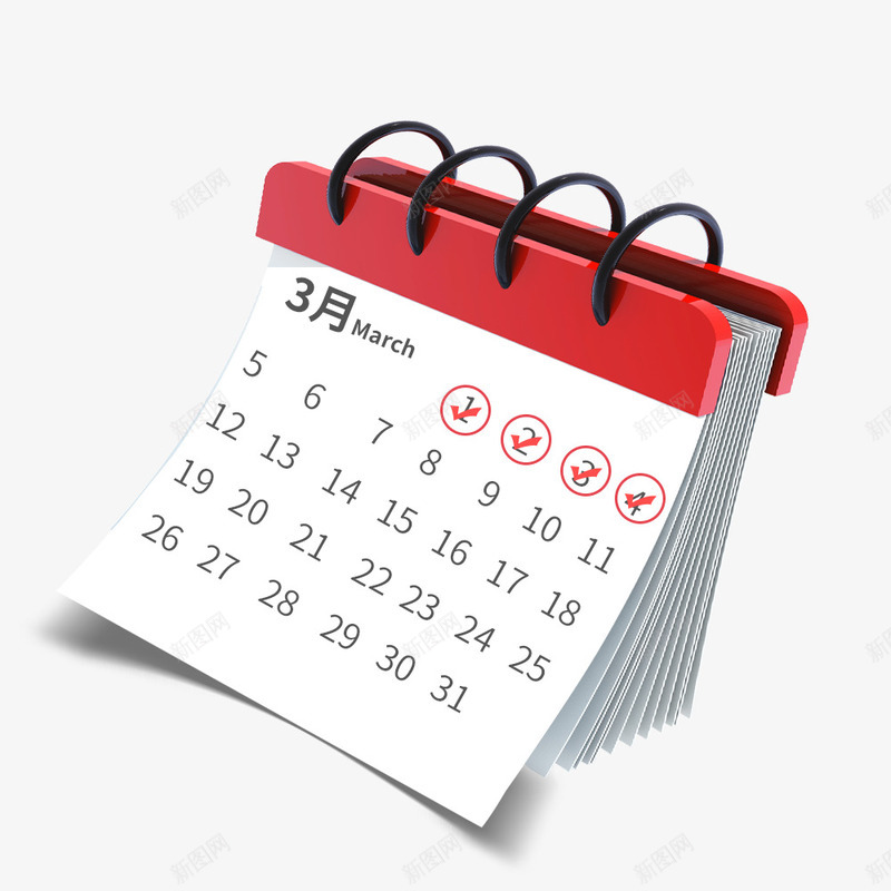 卡通日历三月时间效果png免抠素材_88icon https://88icon.com 三月 卡通 效果 日历 时间 时间动画 星期日历