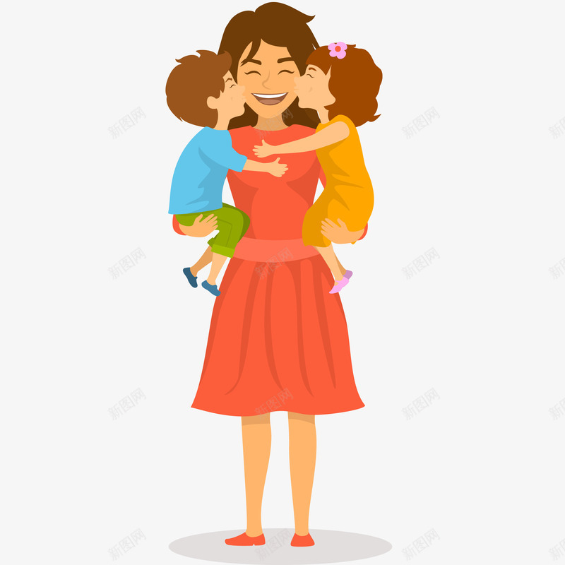妈妈抱着儿子女儿插画矢量图ai免抠素材_88icon https://88icon.com 乐趣 免抠PNG 妈妈抱着儿子女儿插画 幸福 开心 母婴 母爱 育儿 矢量图