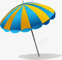 帐篷海边的遮阳伞矢量图高清图片