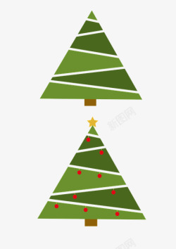 简约圣诞树手绘素材