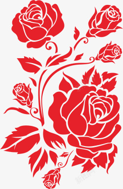 红酒底纹玫瑰中国风式底纹矢量图高清图片