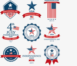 国外标签美国独立日矢量图高清图片