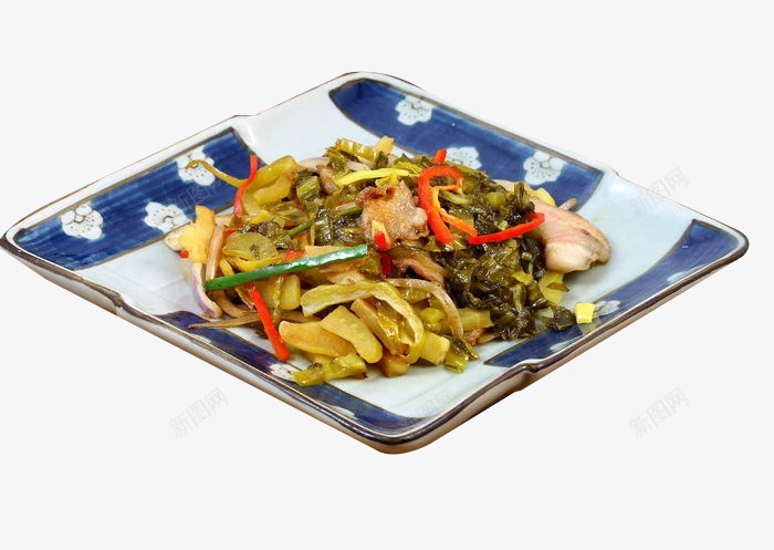 酸菜炒回锅肉png免抠素材_88icon https://88icon.com 肉类 腌菜 蔬菜 辣椒
