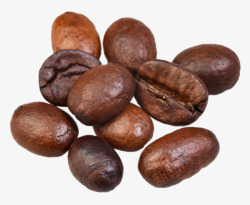 褐色漂浮咖啡豆素材