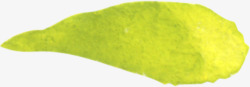 手绘嫩黄色水彩叶子装饰元素素材