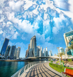 城市景色迪拜城市景色图高清图片