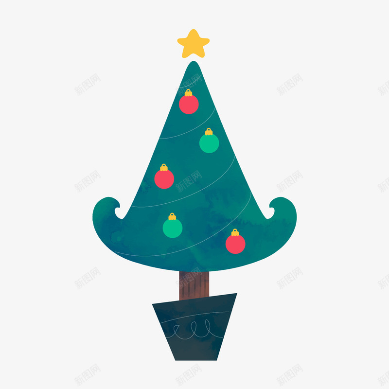 一棵扁平化的圣诞树矢量图ai免抠素材_88icon https://88icon.com 冬天 十二月 圣诞树 圣诞节 快乐 扁平化 新的一年 松树 节日 装饰 矢量图