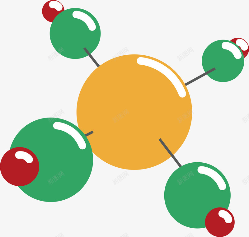 绿色结构图矢量图ai免抠素材_88icon https://88icon.com 分子结构 生物分子 矢量png 结构 结构体 绿色结构 矢量图