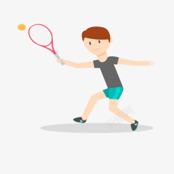 运动区打网球的运动员矢量图高清图片
