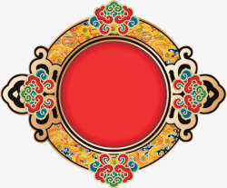 中秋节黄色背景红花素材