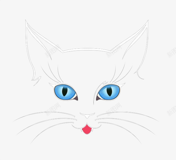 蓝眼睛的猫鼻子png免抠素材_88icon https://88icon.com 傲娇 卡通 可爱 吸猫 猫咪 猫鼻子 蓝眼睛 高冷的生物