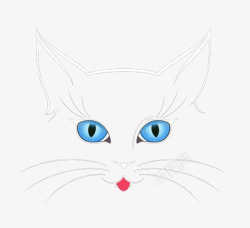 吸猫蓝眼睛的猫鼻子高清图片