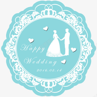 公主素材婚礼LOGO图标图标