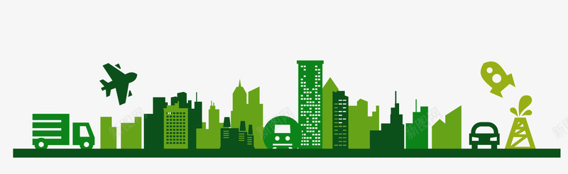 绿色环保城市建筑png免抠素材_88icon https://88icon.com 城市建筑 环保建筑 环保海报 绿色建筑 背景装饰 高楼大厦
