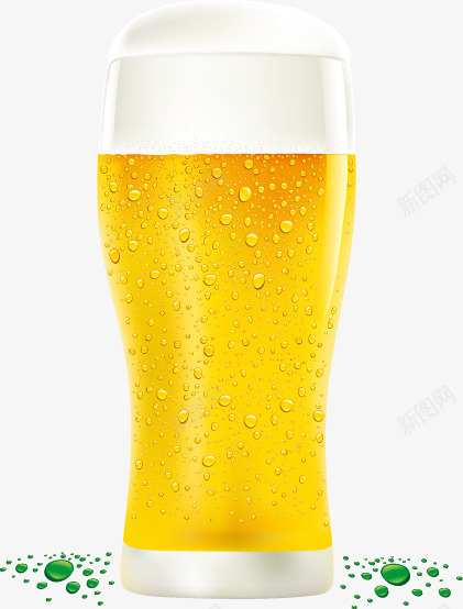 黄色玻璃杯啤酒png免抠素材_88icon https://88icon.com 啤酒 啤酒节素材 水珠颗粒 黄色啤酒