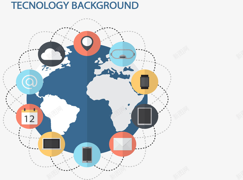 科技发展矢量图eps免抠素材_88icon https://88icon.com 互联网 全球化 矢量素材 科技 计算机 矢量图