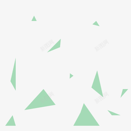 绿色三角形散落漂浮png免抠素材_88icon https://88icon.com 三角形 散落 漂浮 绿色